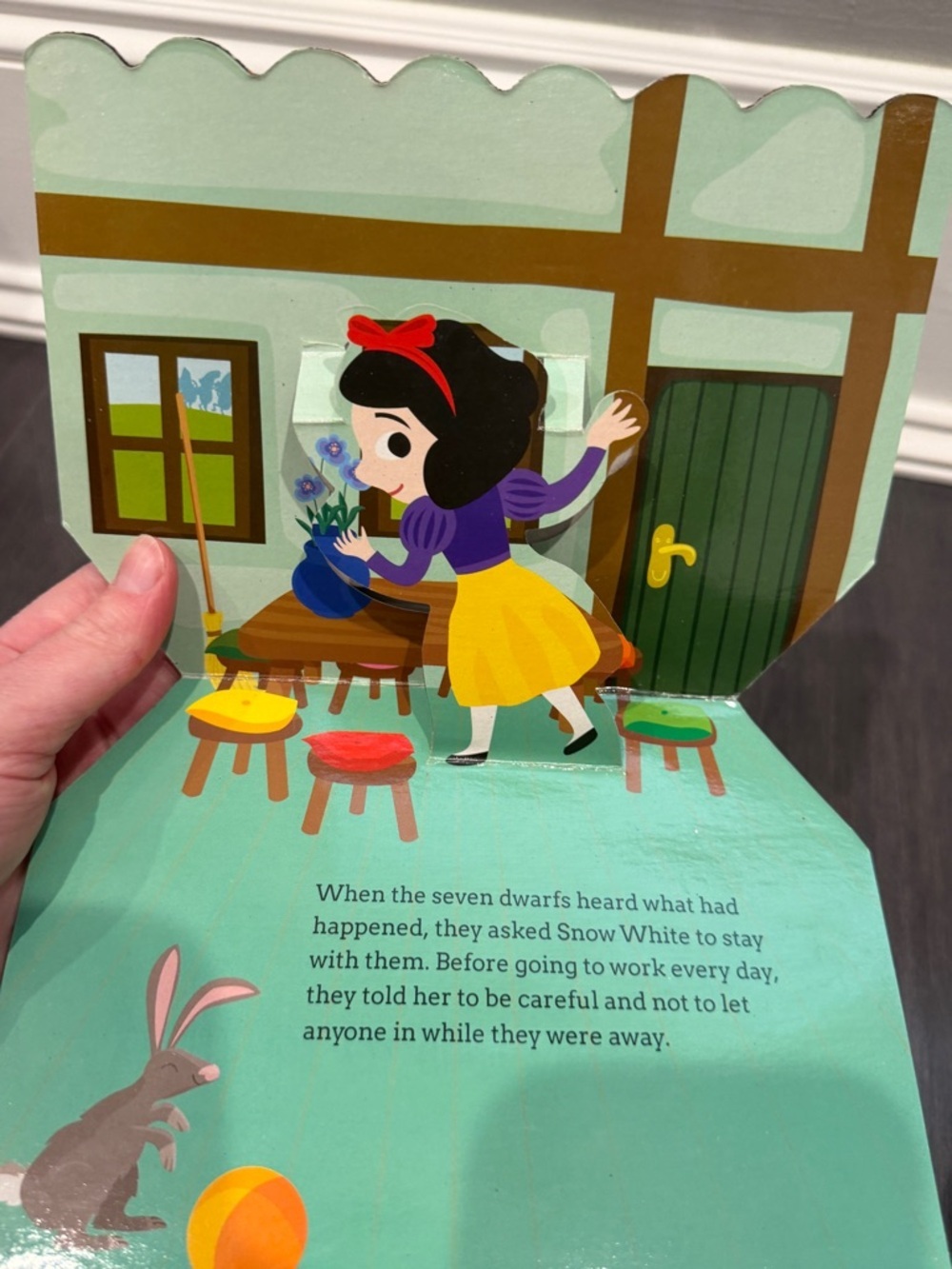 Disney Snow White Pop-Up Book - Yellow, Red, Green Hardcover Book Toddler Kids - Picture 4 of 5